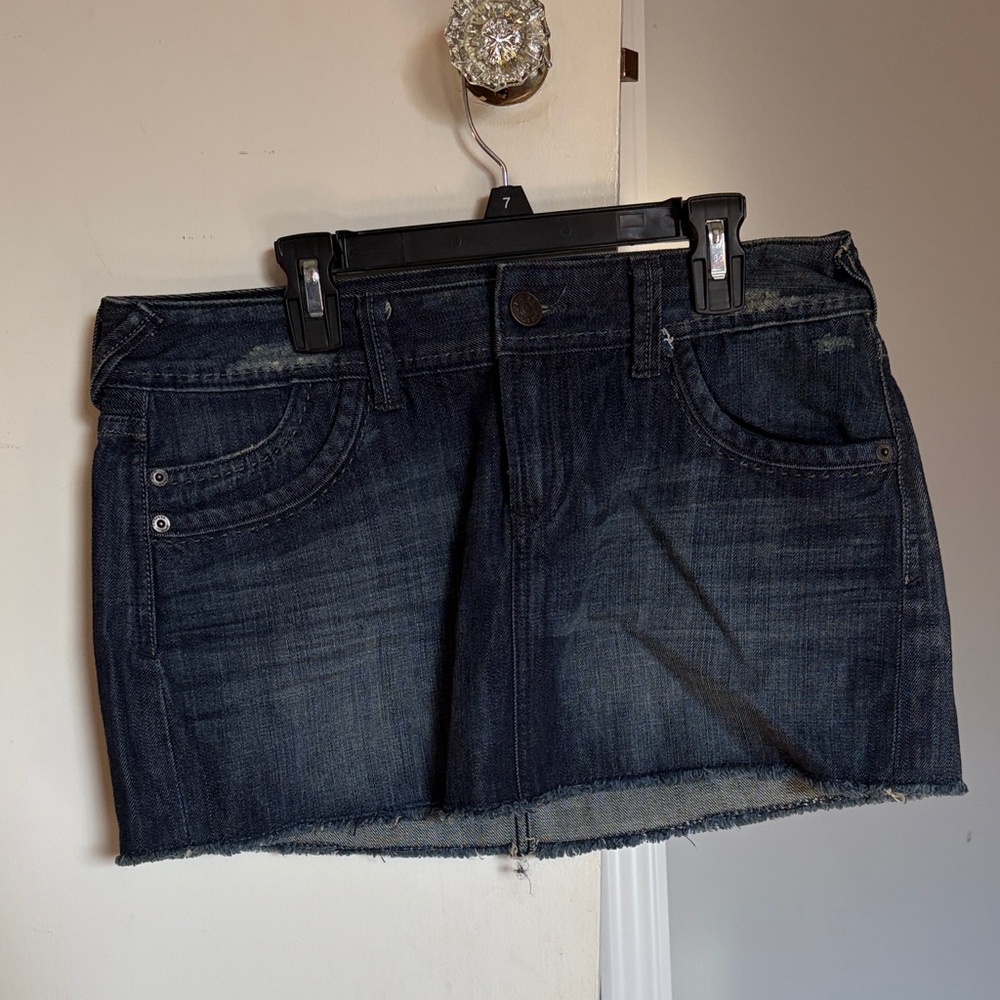 Express Dark Wash Denim Mini Skirt